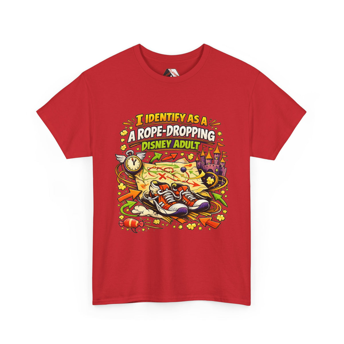 I Identify As a Rope-Dropping Disney Adult – Funny Disney Parody T‑Shirt |Chaos Clothing by I Identify As