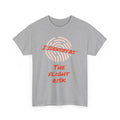 I Identify As The Flight Risk funny graphic t‑shirt – travel humour design – unisex cotton tee