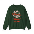 I Identify As Barely Social funny graphic crewneck sweatshirt – introvert humour design – unisex fleece jumper
