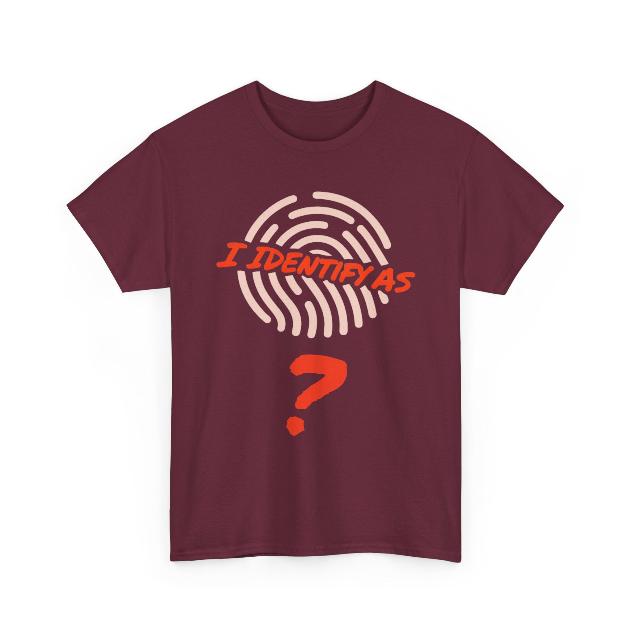 Personalised “I Identify As” Custom Name T‑Shirt – Unisex Cotton Identity Graphic Tee – Custom Text Personalisation Shirt for Men & Women