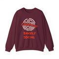 I Identify As Barely Social - Funny Graphic Crewneck Sweatshirt