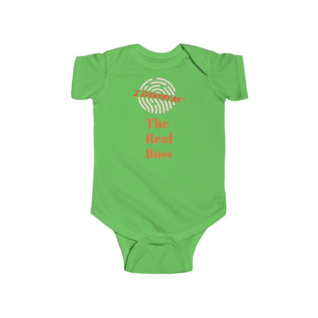 I Identify As The Real Boss Infant Bodysuit | Funny Baby Onesie
