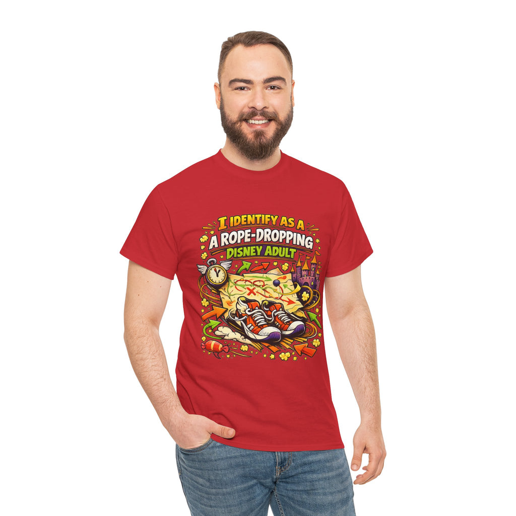 I Identify As a Rope-Dropping Disney Adult – Funny Disney Parody T‑Shirt |Chaos Clothing by I Identify As