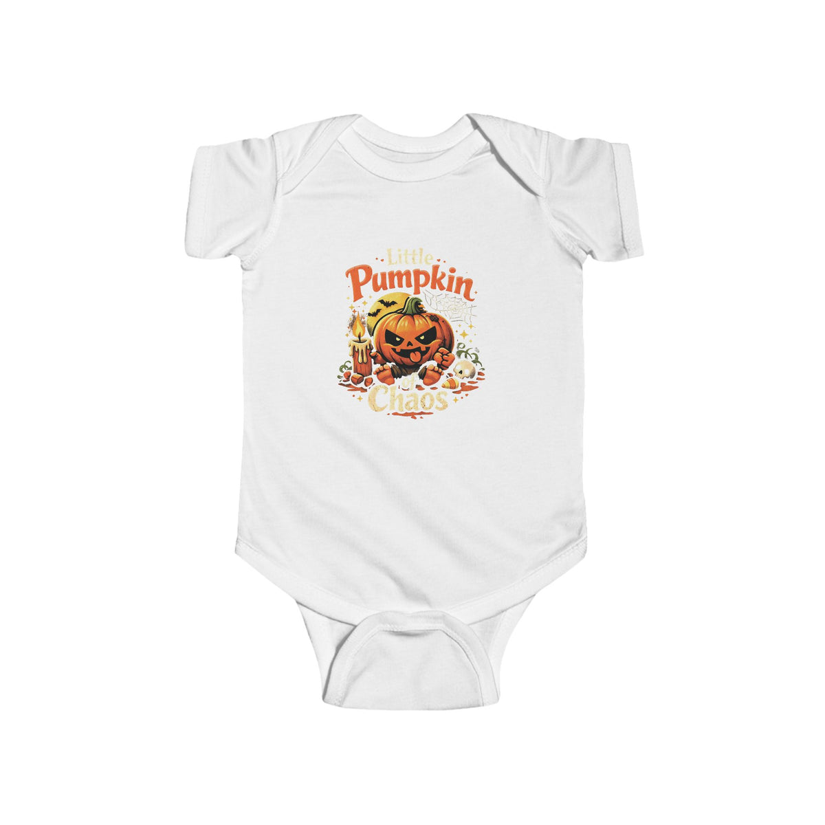 Little Pumpkin of Chaos Baby Grow – Funny Halloween Baby Outfit | Chaos Clothing™ by I Identify As™